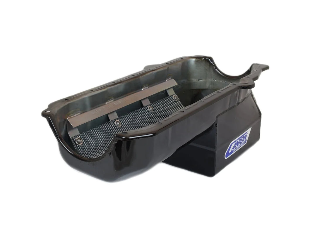 Canton Canton 13-080BLK Oil Pan For Small Block Chevy Bracket Drag Race Pan 13-080BLK - Side View