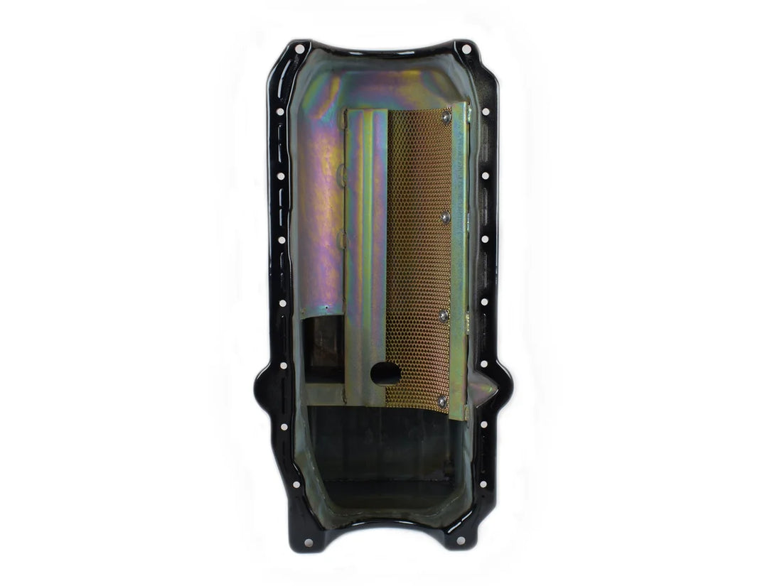 Canton Canton 13-080TBLK Oil Pan Small Block Chevy 1986 and Newer Drag Race Pan 13-080TBLK - Side View