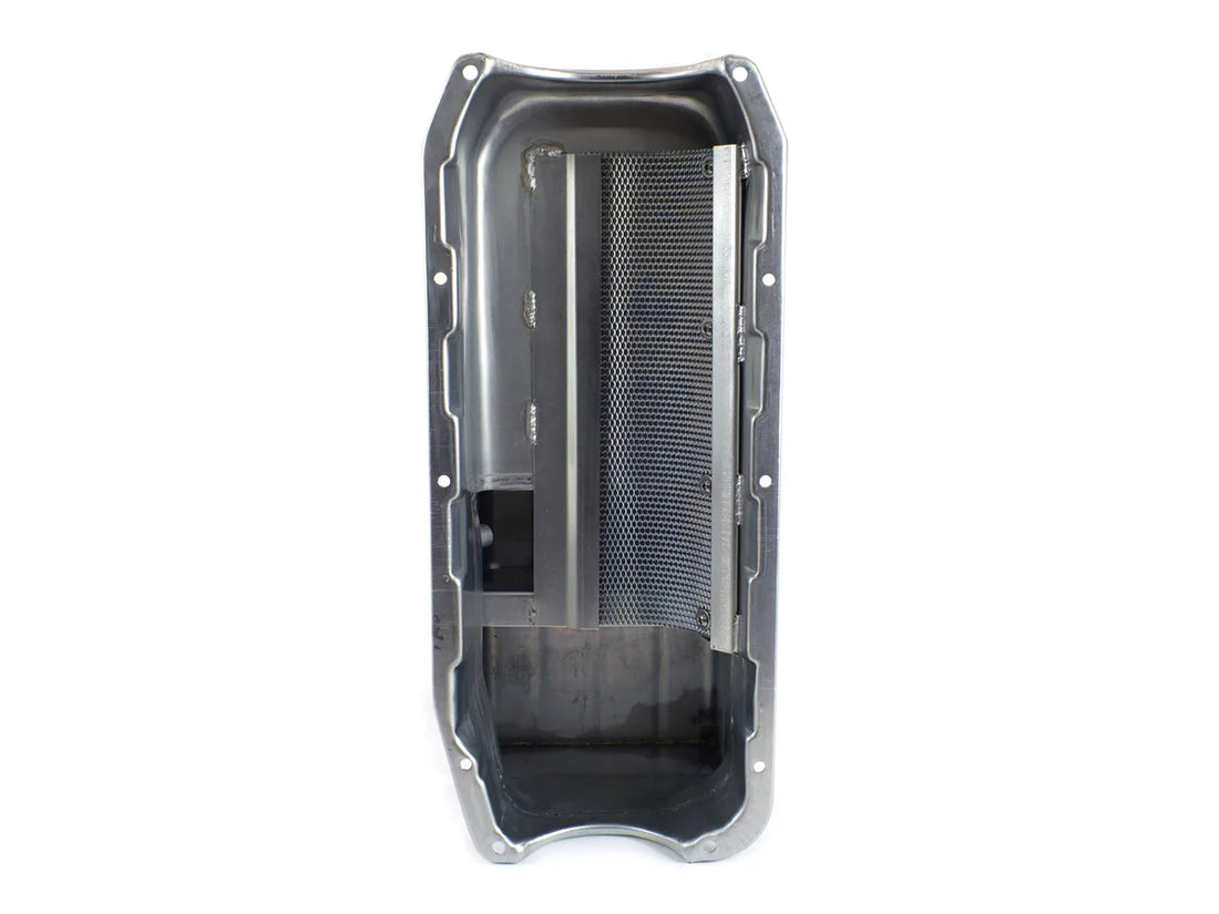 Canton Canton 13-082 Oil Pan Small Block Chevy Pre-1985 Drag Race Pan For Stroker 13-082 - Back View