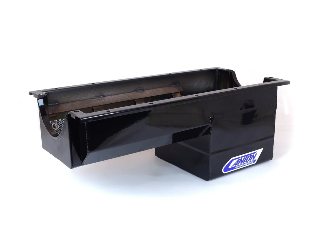 Canton Canton 13-090BLK Oil Pan Dart/Rocket Engine Block Drag Race Pan 13-090BLK - Side View