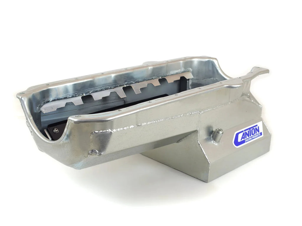 Canton Canton 13-104 Oil Pan Small Block Chevy Pre-1985 Drag Race Power Series Pan 13-104 - Back View