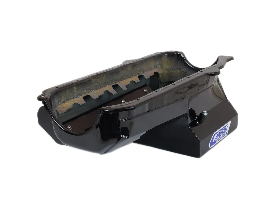 Canton Canton 13-104BLK Oil Pan Small Block Chevy Pre-1985 Drag Race Power Series Pan 13-104BLK - Back View