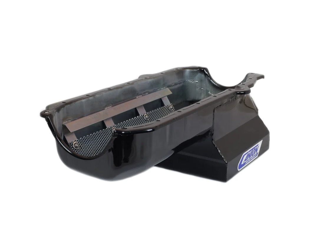 Canton Canton 13-120BLK Oil Pan Small Block Chevy Pre-1980 Deep T Sump Drag Race Pan 13-120BLK - Back View