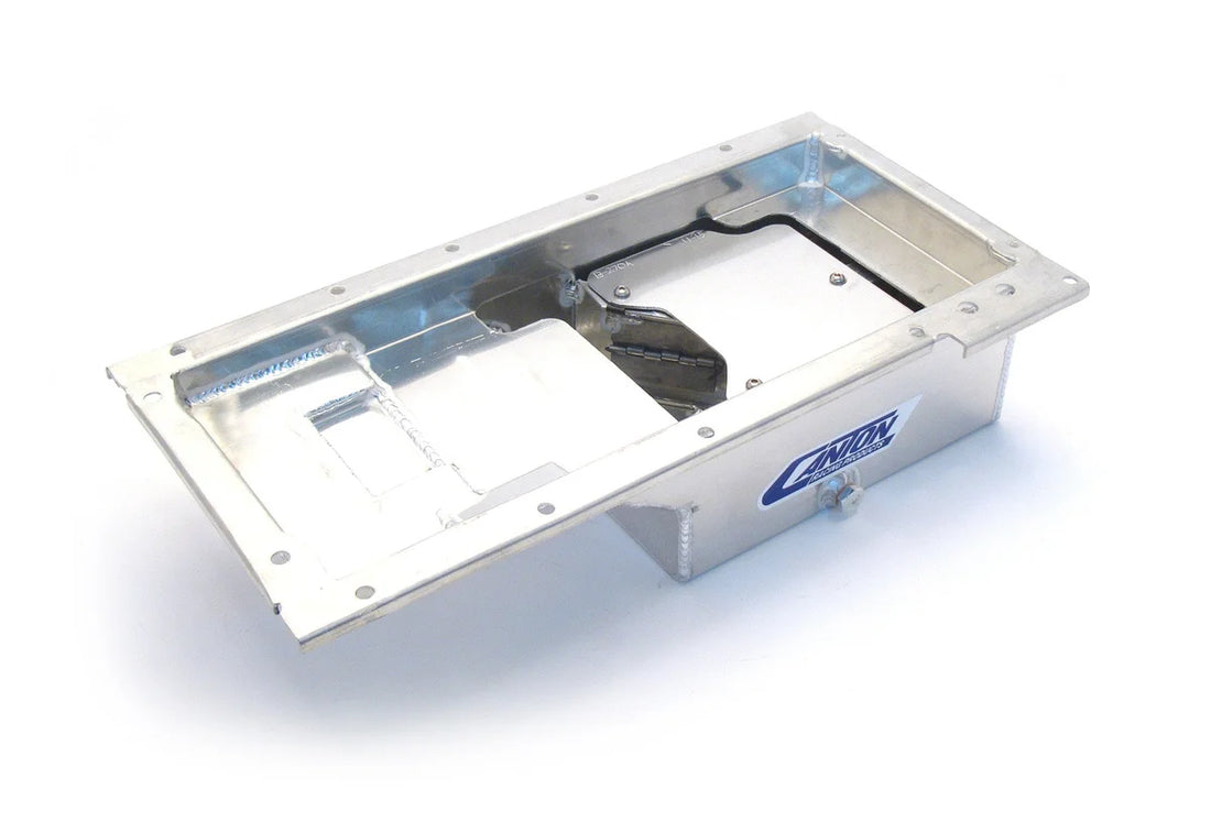 Canton Canton 13-270A Oil Pan For GM LS1 LS6 5 1/4 Inch Deep Alum F-Body Race Baffled 13-270A - Back View