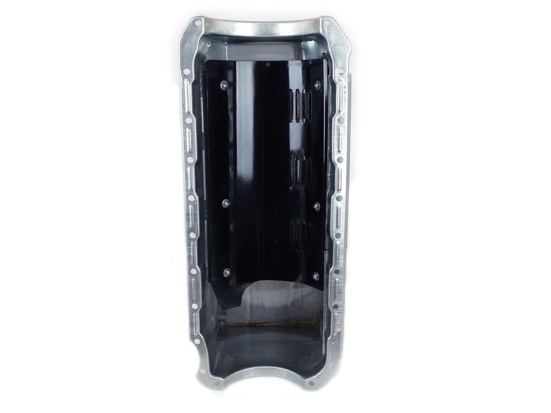 Canton Canton 13-334 Oil Pan Big Block Chevy Drag Race Pan For Aftermarket Starter 13-334 - Installation View