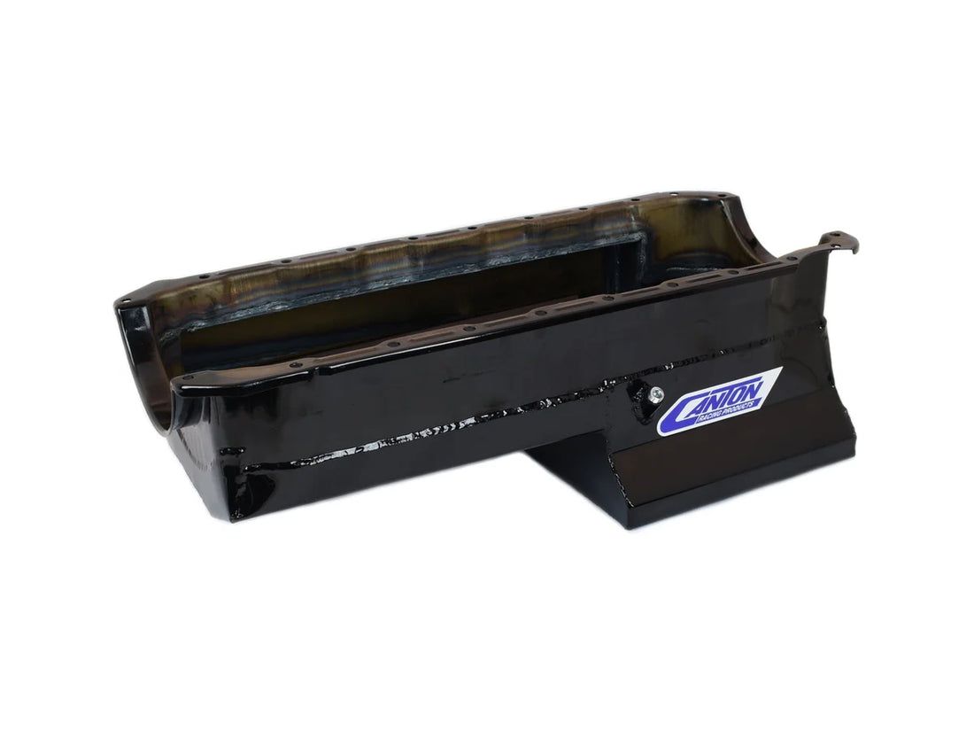 Canton Canton 13-344BLK Oil Pan For Big Block Chevy Mark 4 Power Series Drag Race Black 13-344BLK - Installation View