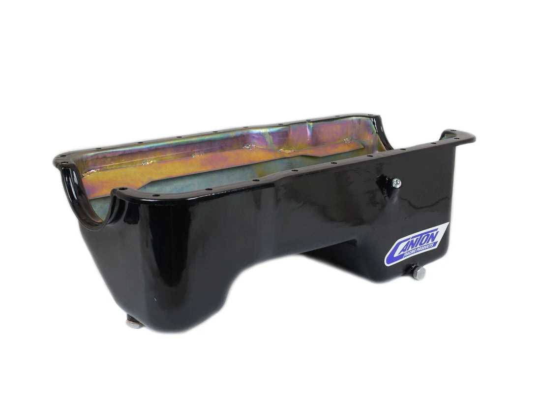 Canton Canton 13-600BLK Oil Pan Ford 289-302 Drag Race Stock Eliminator Rear Sump Pan 13-600BLK - Side View