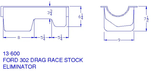 Canton Canton 13-600BLK Oil Pan Ford 289-302 Drag Race Stock Eliminator Rear Sump Pan 13-600BLK - Additional View 5