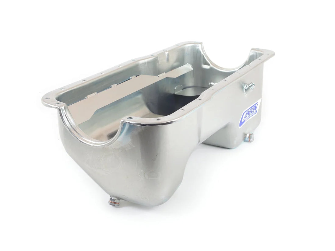 Canton Canton 13-650 Oil Pan For Ford 351W Stock Appearing Pan W/ Baffle & Drain Plugs 13-650 - Side View