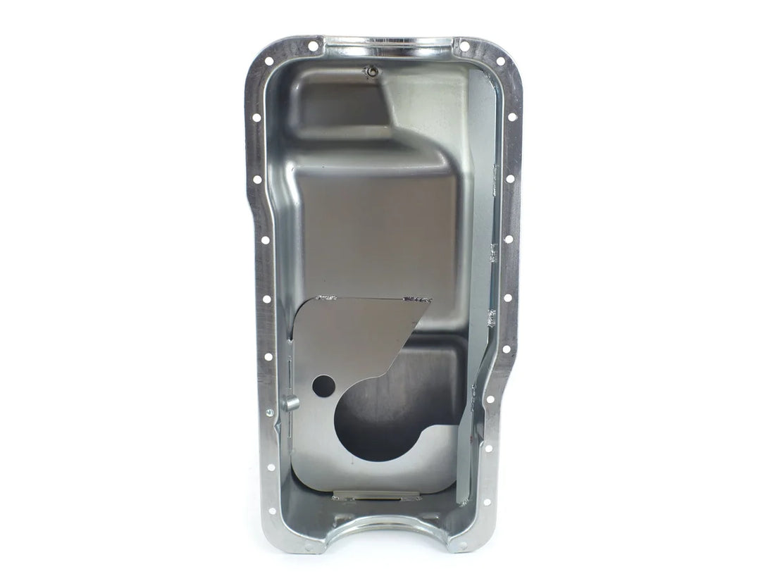 Canton Canton 13-650 Oil Pan For Ford 351W Stock Appearing Pan W/ Baffle & Drain Plugs 13-650 - Back View
