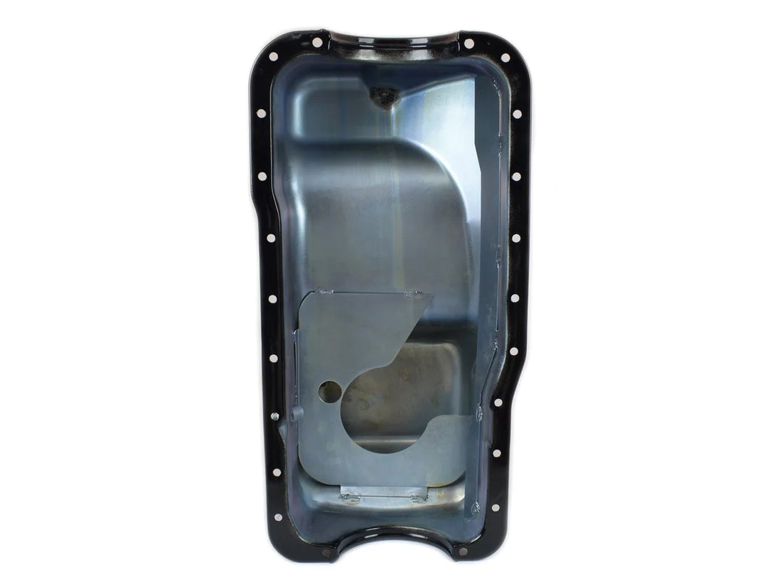 Canton Canton 13-650BLK Oil Pan For Ford 351W Stock Appearing W/ Baffle & Drain Plugs 13-650BLK - Back View