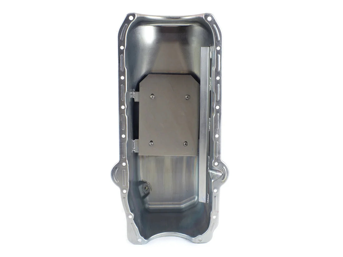 Canton Canton 15-010M Oil Pan Small Block Chevy Stock Appearing Crate Engine Pan 15-010M - Side View