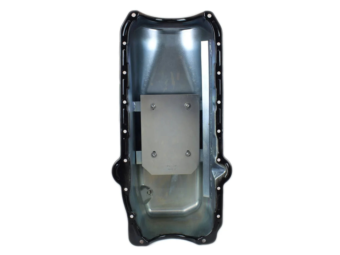 Canton Canton 15-010MBLK Oil Pan Small Block Chevy Stock Appearing Crate Engine Pan 15-010MBLK - Back View