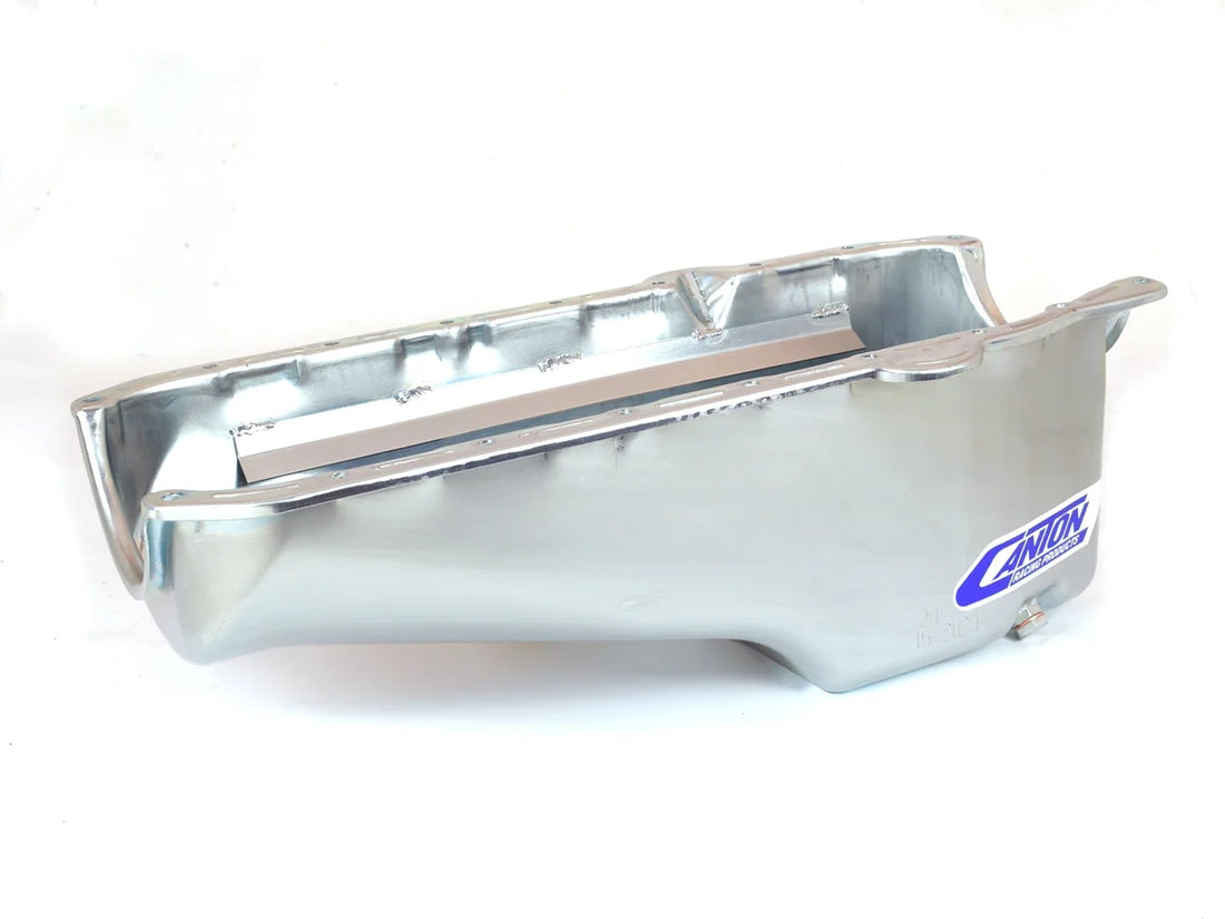 Canton Canton 15-010T Oil Pan Small Block Chevy Stock Appearing Crate Engine Pan 15-010T - Side View