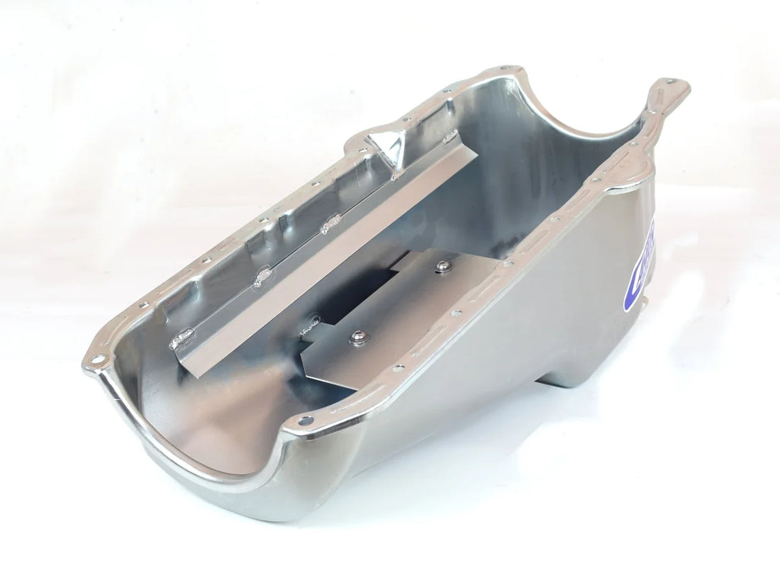 Canton Canton 15-010T Oil Pan Small Block Chevy Stock Appearing Crate Engine Pan 15-010T - Back View