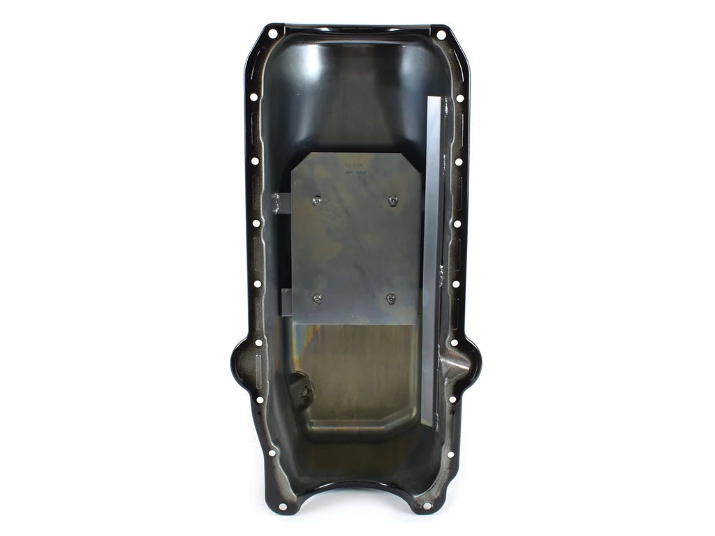 Canton Canton 15-010TBLK Oil Pan Small Block Chevy Stock Appearing Crate Engine Pan 15-010TBLK - Back View