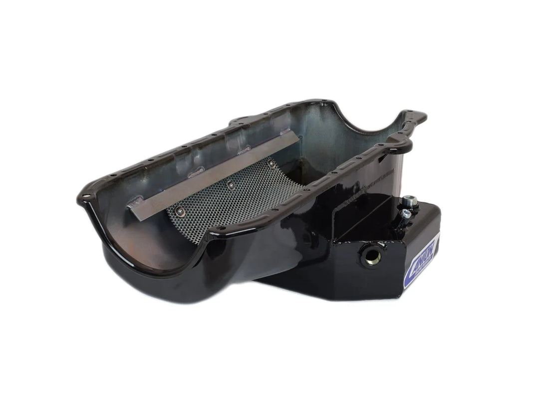 Canton Canton 15-240BLK Oil Pan Small Block Chevy Corvette Pre-1980 Road Race Pan 15-240BLK - Side View