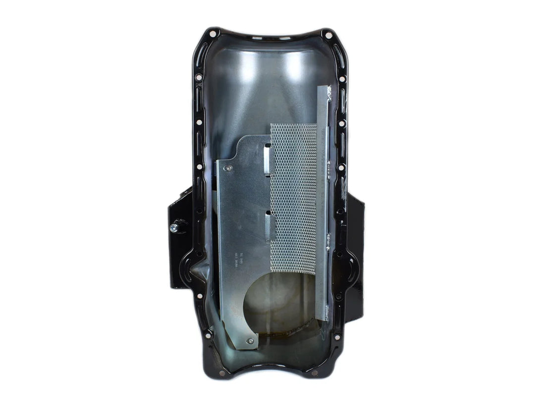 Canton Canton 15-240BLK Oil Pan Small Block Chevy Corvette Pre-1980 Road Race Pan 15-240BLK - Back View