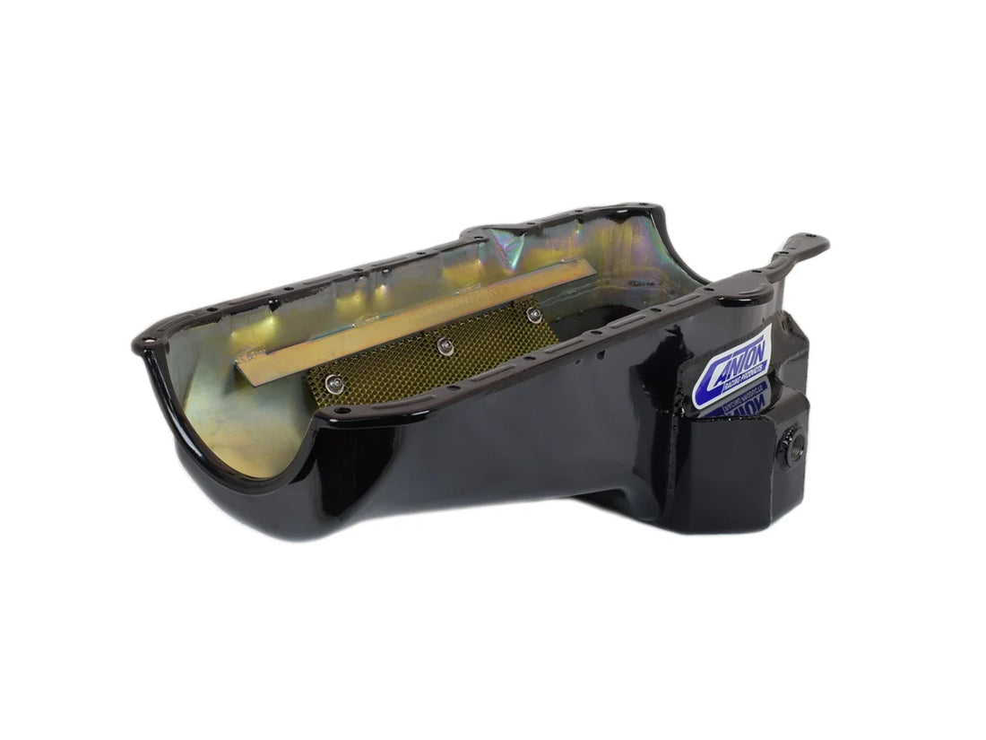 Canton Canton 15-242TBLK Oil Pan Small Block Chevy 1993-1997 F Body Road Race Pan 15-242TBLK - Side View