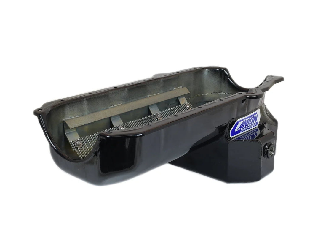 Canton Canton 15-244BLK Oil Pan For Pre-1980 Small Block Chevy F Body Road Race Pan 15-244BLK - Side View
