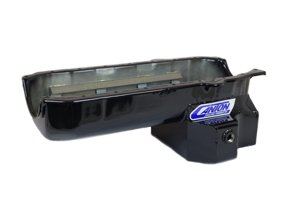 Canton Canton 15-244BLK Oil Pan For Pre-1980 Small Block Chevy F Body Road Race Pan 15-244BLK - Back View