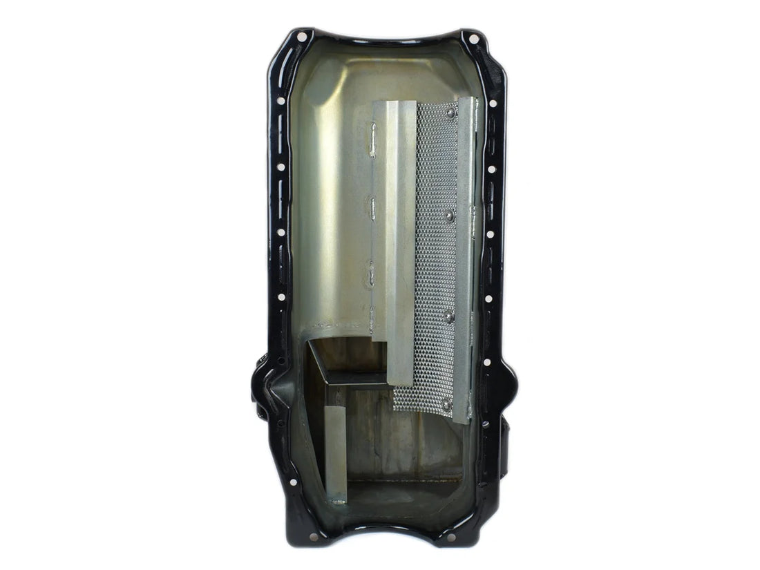 Canton Canton 15-244BLK Oil Pan For Pre-1980 Small Block Chevy F Body Road Race Pan 15-244BLK - Installation View