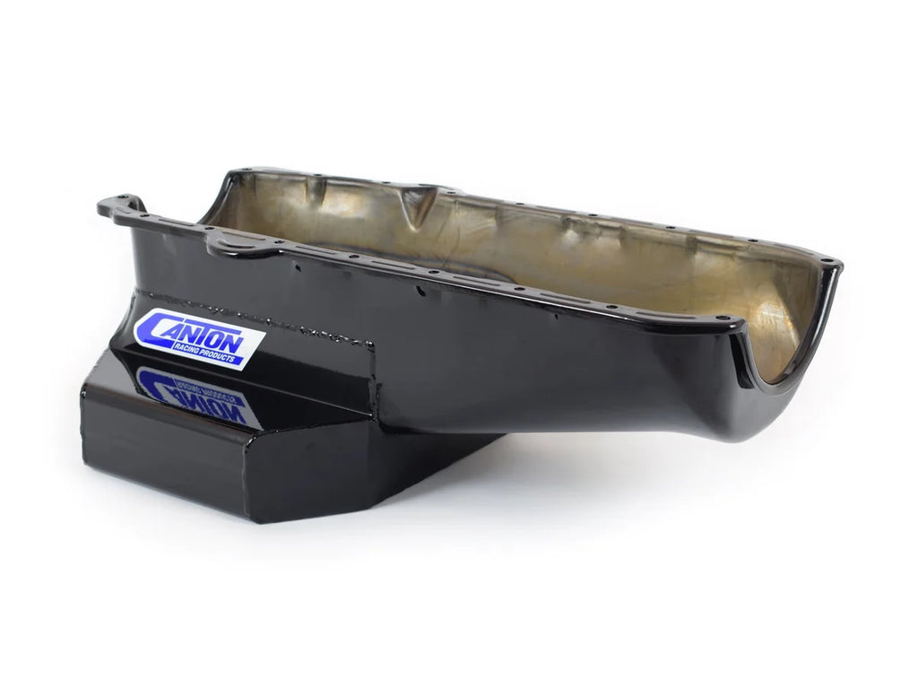 Canton Canton 15-250BLK Oil Pan For Pre-1980 Small Block Chevy G Body Road Race Pan 15-250BLK - Back View