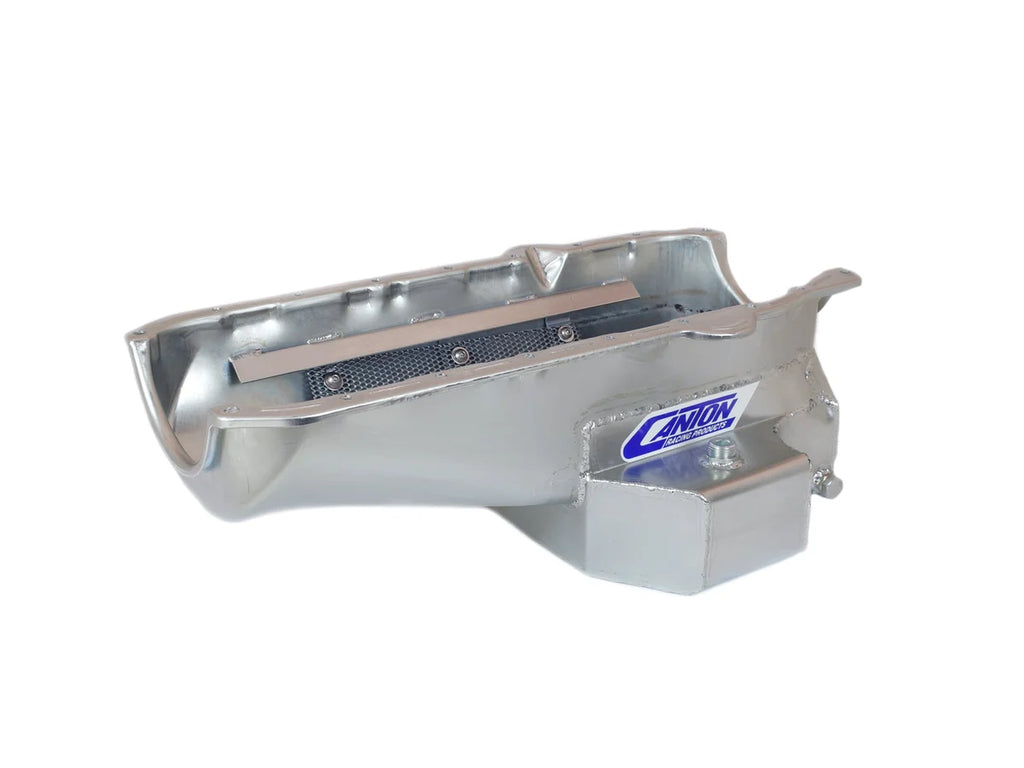 Canton Canton 15-250T Oil Pan For Small Block Chevy G Body Road Race Pan 1 Piece Seal 15-250T - Side View