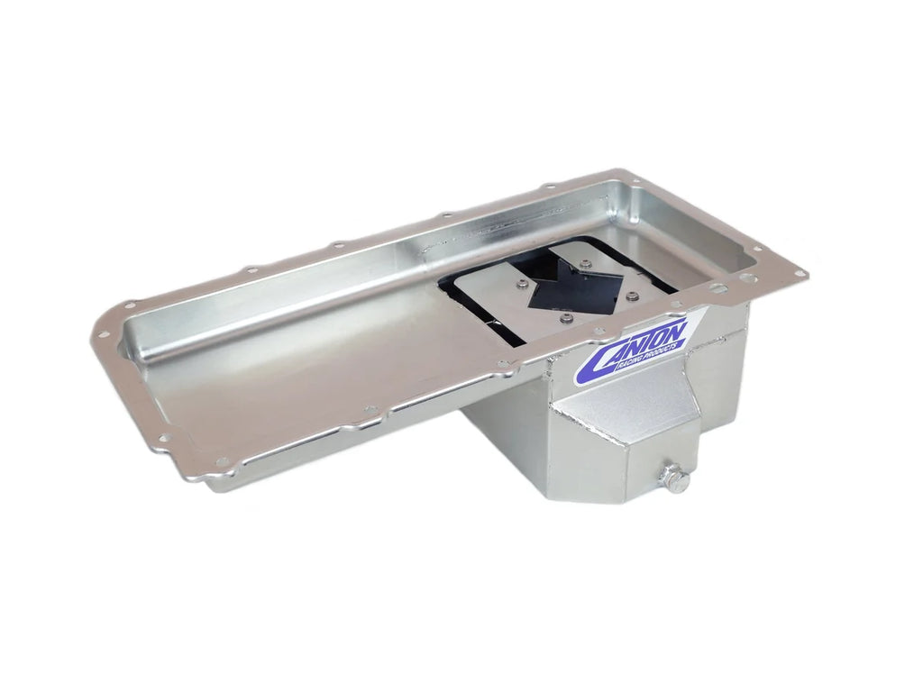 Canton Canton 15-274 Oil Pan For GM LS1 LS6 Rear Sump Road Race Pan Baffled 15-274 - Side View