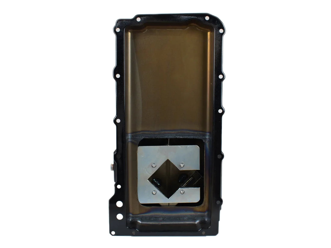 Canton Canton 15-274BLK Oil Pan For GM LS1 LS6 Rear Sump Road Race Pan Baffled 15-274BLK - Installation View