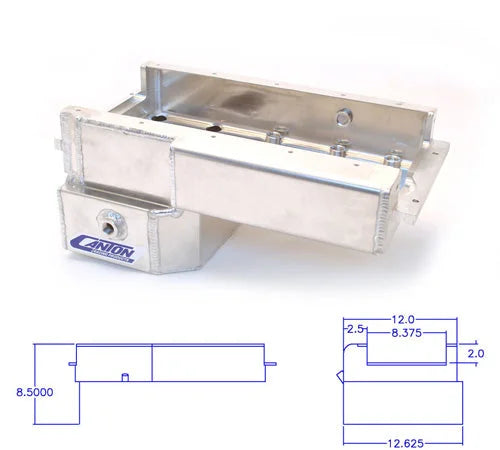 Canton Canton 15-284A Oil Pan Dart LS Next Rear Sump Road Race Pan 15-284A - Back View
