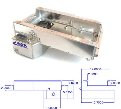 Canton Canton 15-286A Oil Pan Dart LS Next Front Sump Road Race Pan 15-286A - Back View