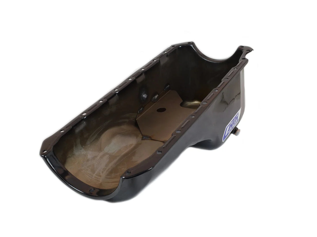 Canton Canton 15-300BLK Oil Pan For Big Block Chevy Mark 4 Stock Replacement Oil Pan 15-300BLK - Installation View