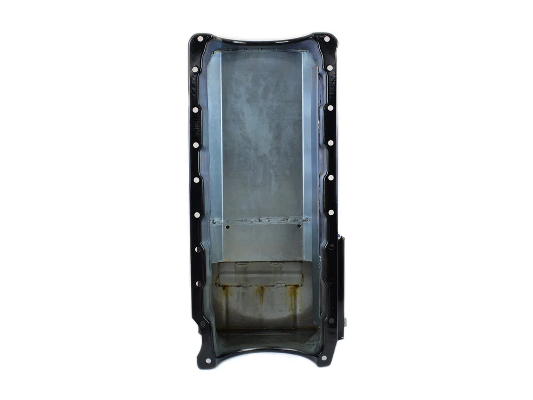 Canton Canton 15-320TBLK Oil Pan Big Block Chevy Mark 5 and Mark 6 Street Pan T Sump 15-320TBLK - Back View