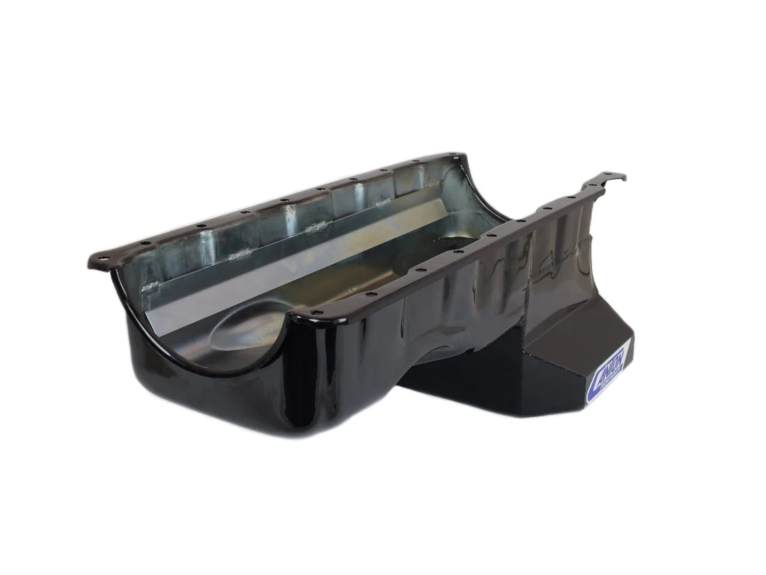Canton Canton 15-350TBLK Oil Pan Big Block Chevy Early Chevelle Street Pan T Sump 15-350TBLK - Back View