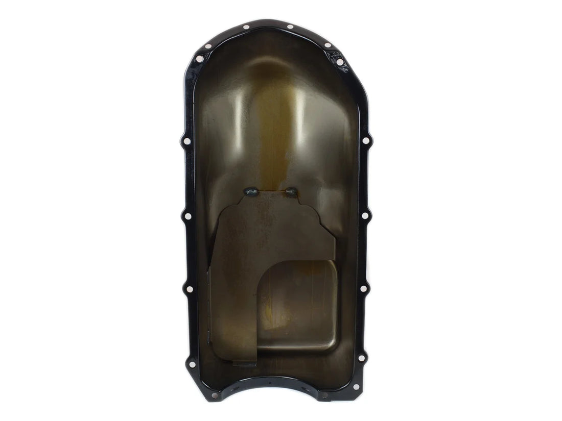Canton Canton 15-389BLK Oil Pan For Pontiac Stock Replacement Unplated 15-389BLK - Back View