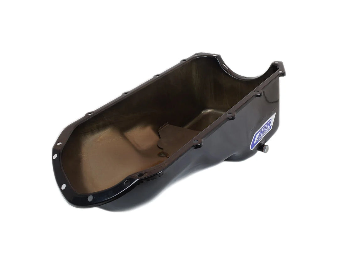 Canton Canton 15-389BLK Oil Pan For Pontiac Stock Replacement Unplated 15-389BLK - Installation View