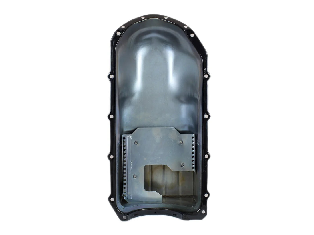 Canton Canton 15-452BLK Oil Pan For Pontiac 301-455 Early GTO Road Race Pan 15-452BLK - Side View