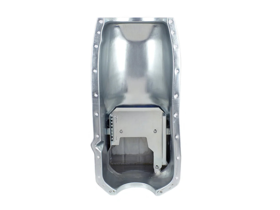 Canton Canton 15-502 Oil Pan Oldsmobile 307-455 Street Road and Drag Race Pan Baffled 15-502 - Back View