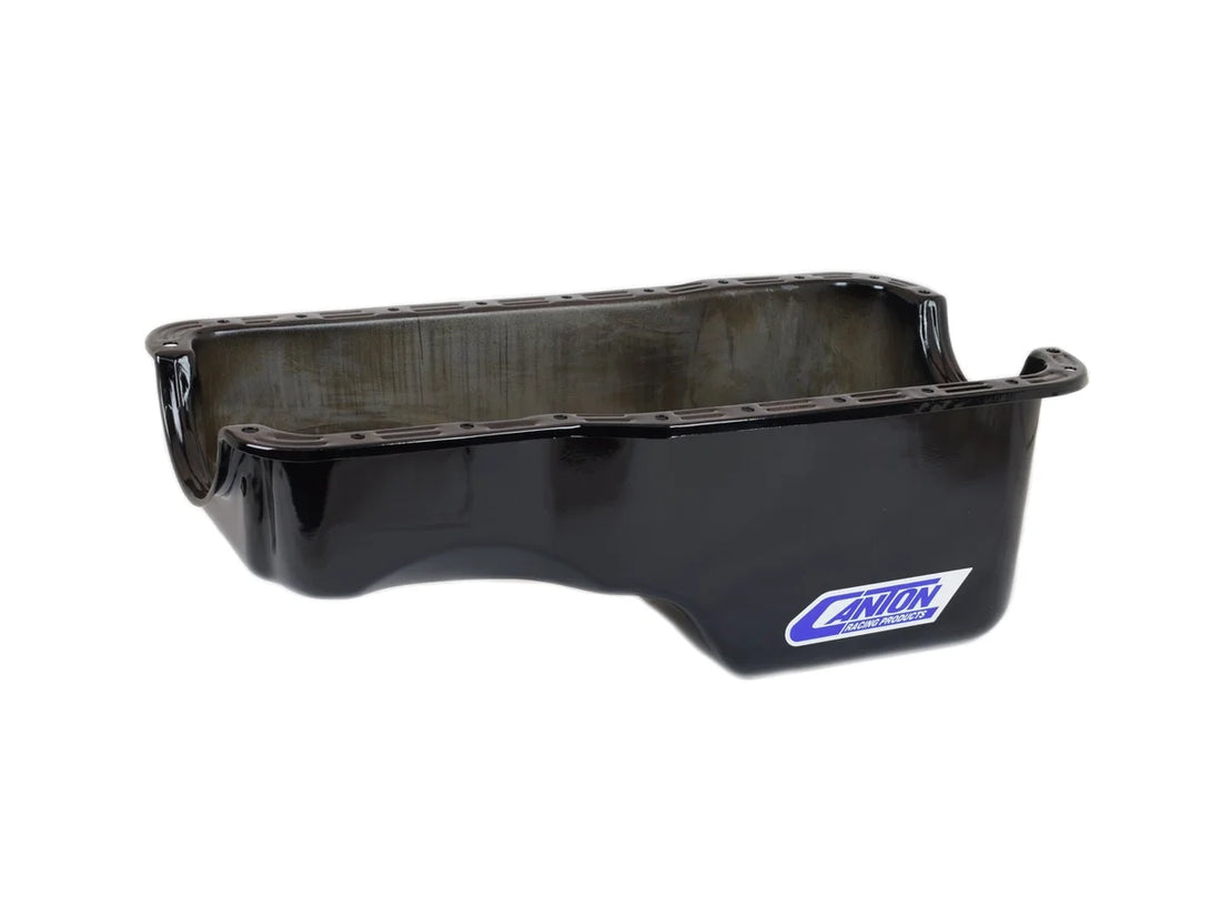 Canton Canton 15-650BLK Oil Pan For Ford 351W Stock Replacement Front Sump Pan Unplated 15-650BLK - Back View