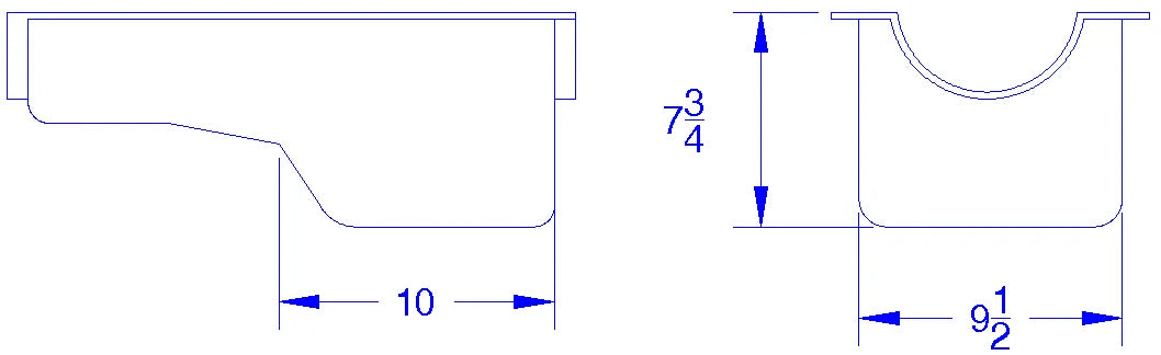 Canton Canton 15-650BLK Oil Pan For Ford 351W Stock Replacement Front Sump Pan Unplated 15-650BLK - Additional View 5