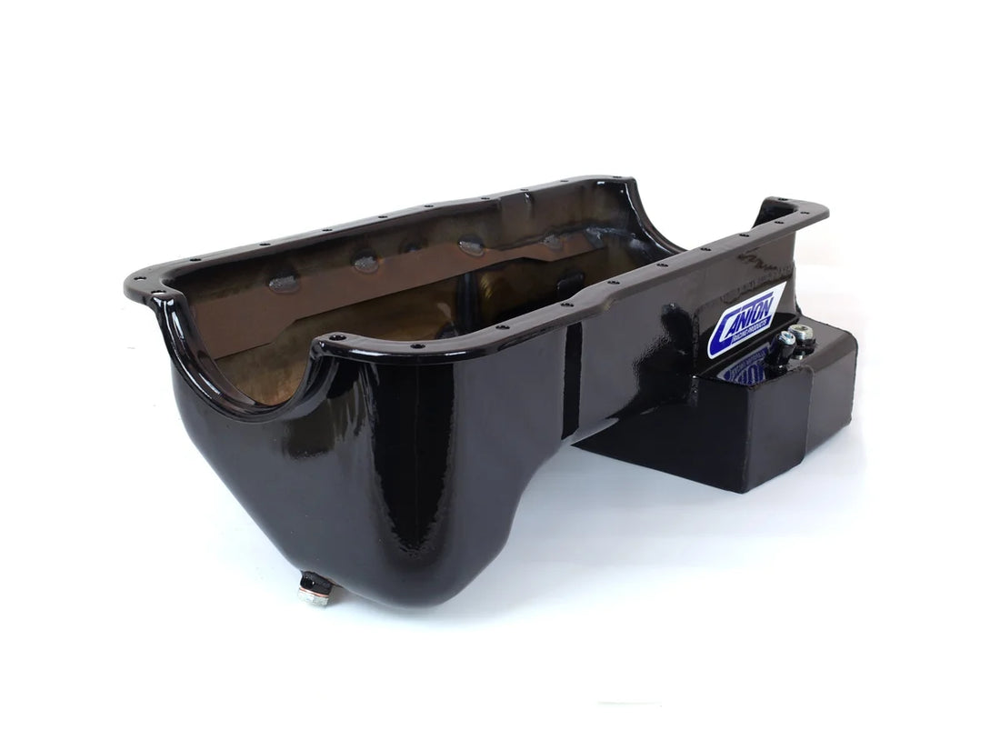Canton Canton 15-690BLK Oil Pan For Ford 351W Fox Body Mustang Rear T Sump Street Pan 15-690BLK - Back View