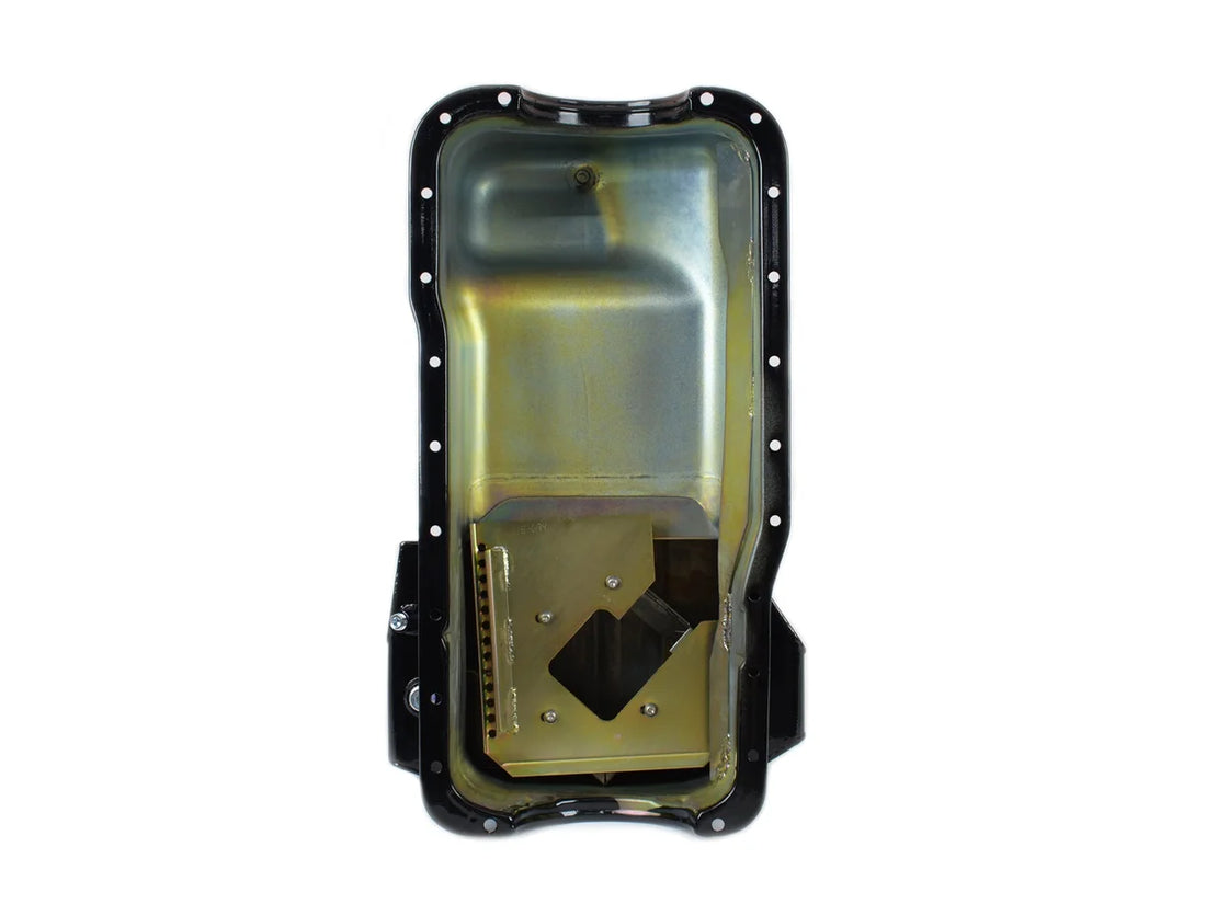 Canton Canton 15-694BLK Oil Pan Ford 351W Fox Body Mustang Rear T Sump Road Race Pan 15-694BLK - Back View