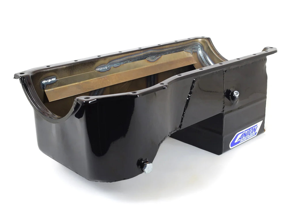 Canton Canton 15-720BLK Oil Pan For Ford 351C Rear Sump Fox Body Conversion Street 15-720BLK - Side View