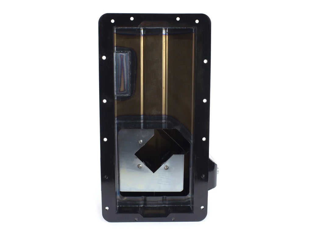 Canton Canton 15-734BLK Oil Pan Ford 5.0 Coyote Road Race T Sump Drag Street Powdercoat 15-734BLK - Back View