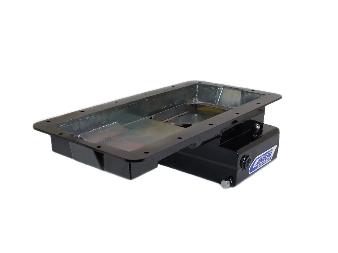Canton Canton 15-738BLK Oil Pan For Ford 5.0 Coyote Road Race Front T Sump Pan 15-738BLK - Side View