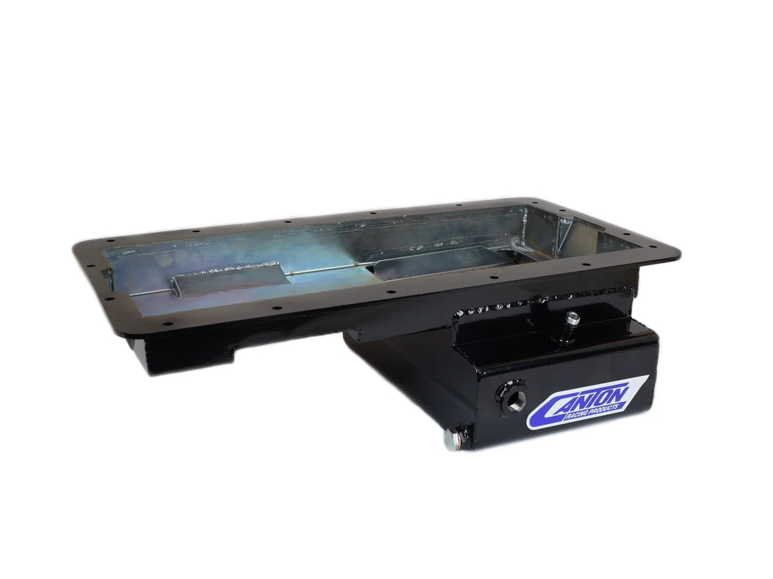Canton Canton 15-738BLK Oil Pan For Ford 5.0 Coyote Road Race Front T Sump Pan 15-738BLK - Back View
