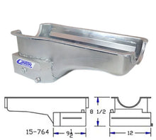 Load image into Gallery viewer, Canton Canton 15-764 Oil Pan Big Block Ford Front T Sump Road Race Pan 15-764 - Side View