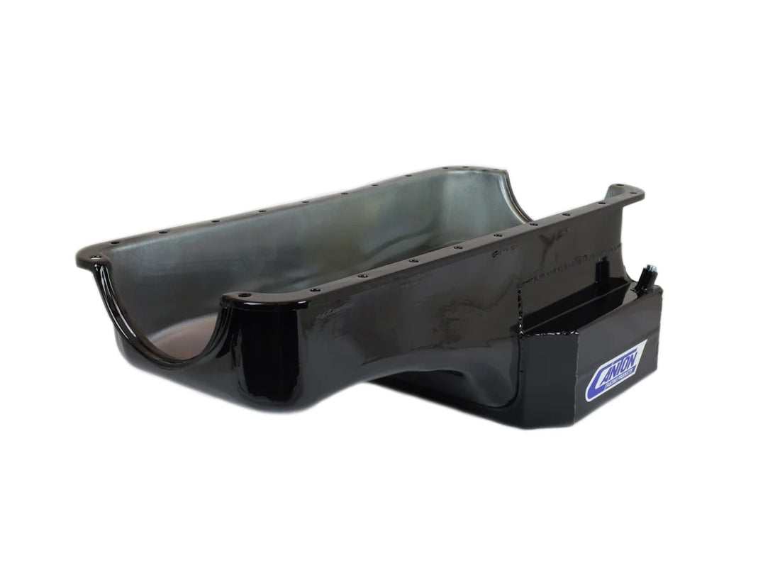 Canton Canton 15-764BLK Oil Pan Big Block Ford Front T Sump Road Race Pan 15-764BLK - Side View