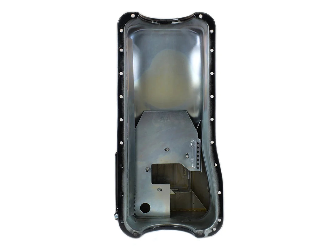 Canton Canton 15-764BLK Oil Pan Big Block Ford Front T Sump Road Race Pan 15-764BLK - Back View